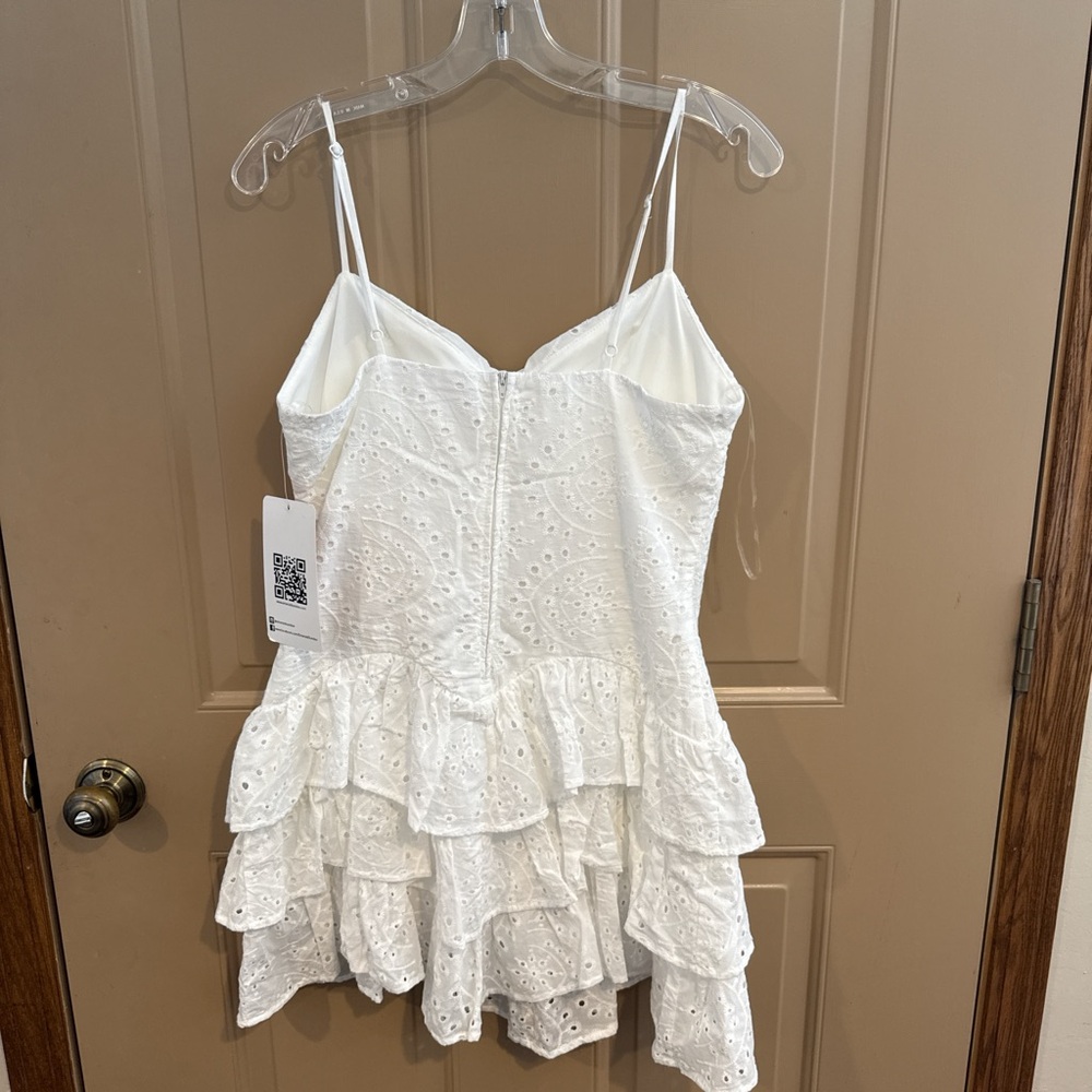 Emerald Sundae White Eyelet Mini Dress - Picture 3 of 3